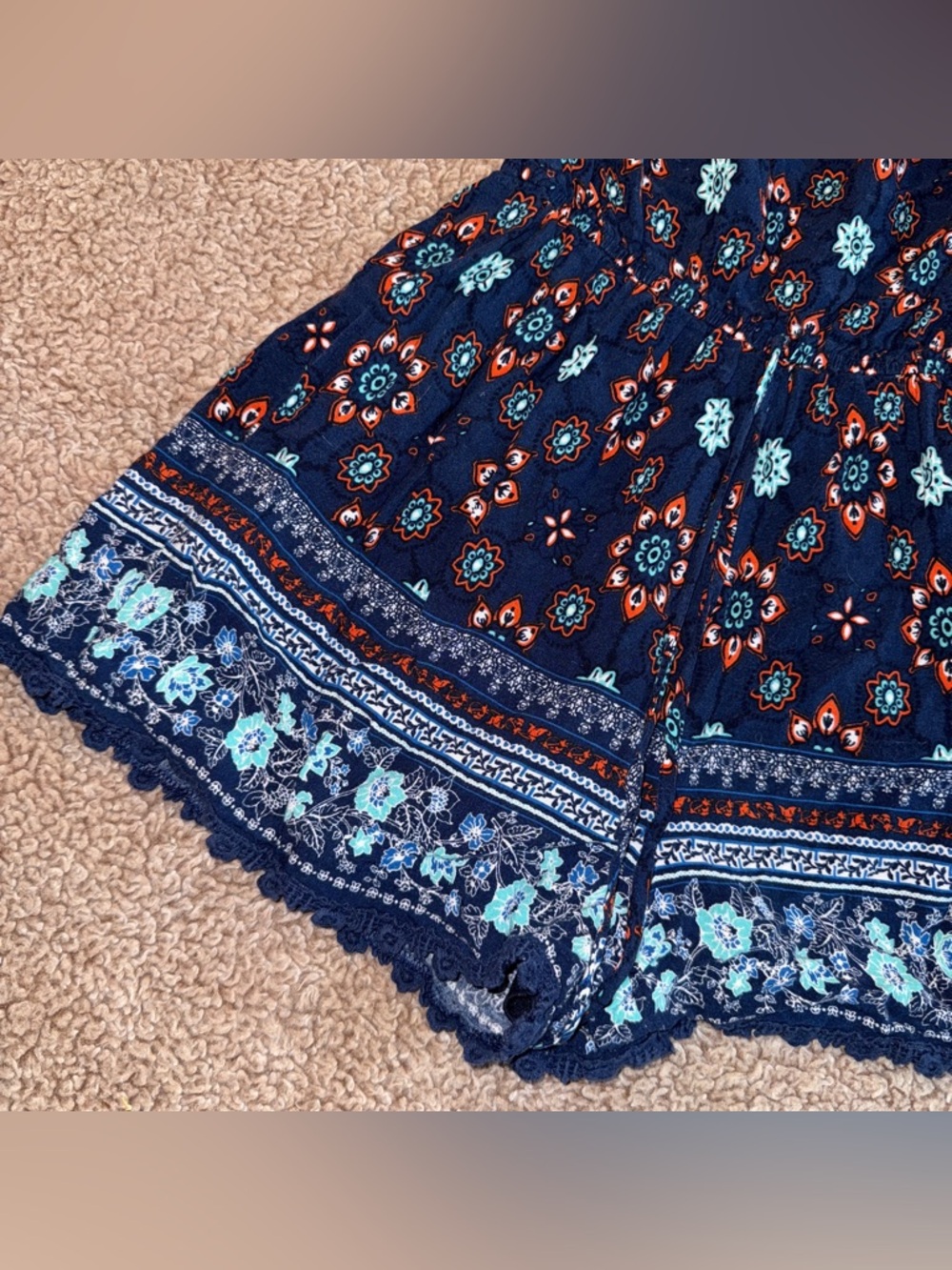 Navy Blue Romper, Medium - Picture 3 of 5